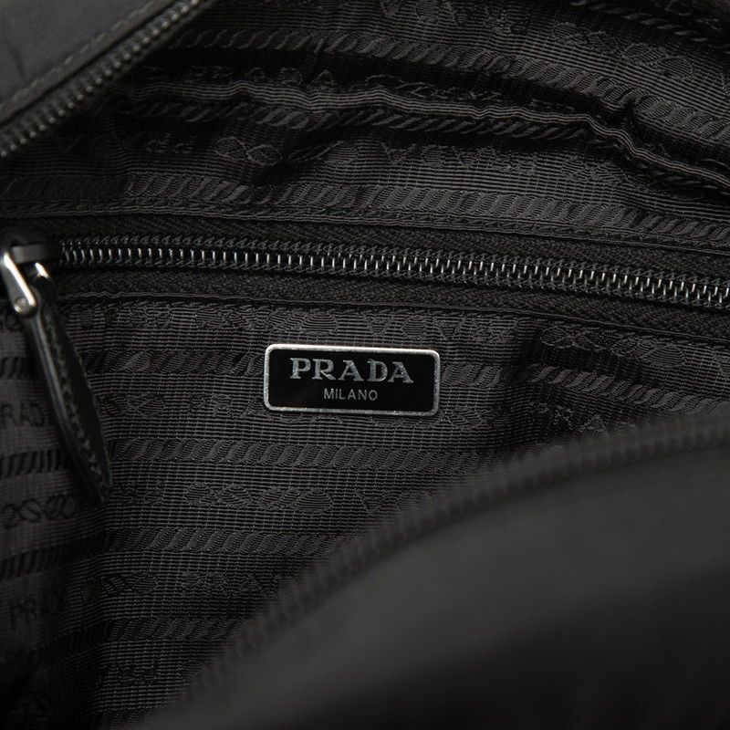 Prada Pouch Black Nylon Leather — view 5