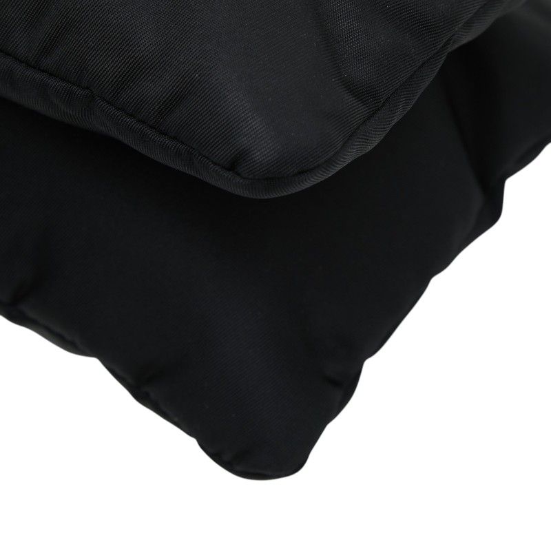 Prada Crossbody Chain Shoulder Bag Black Nylon — view 4