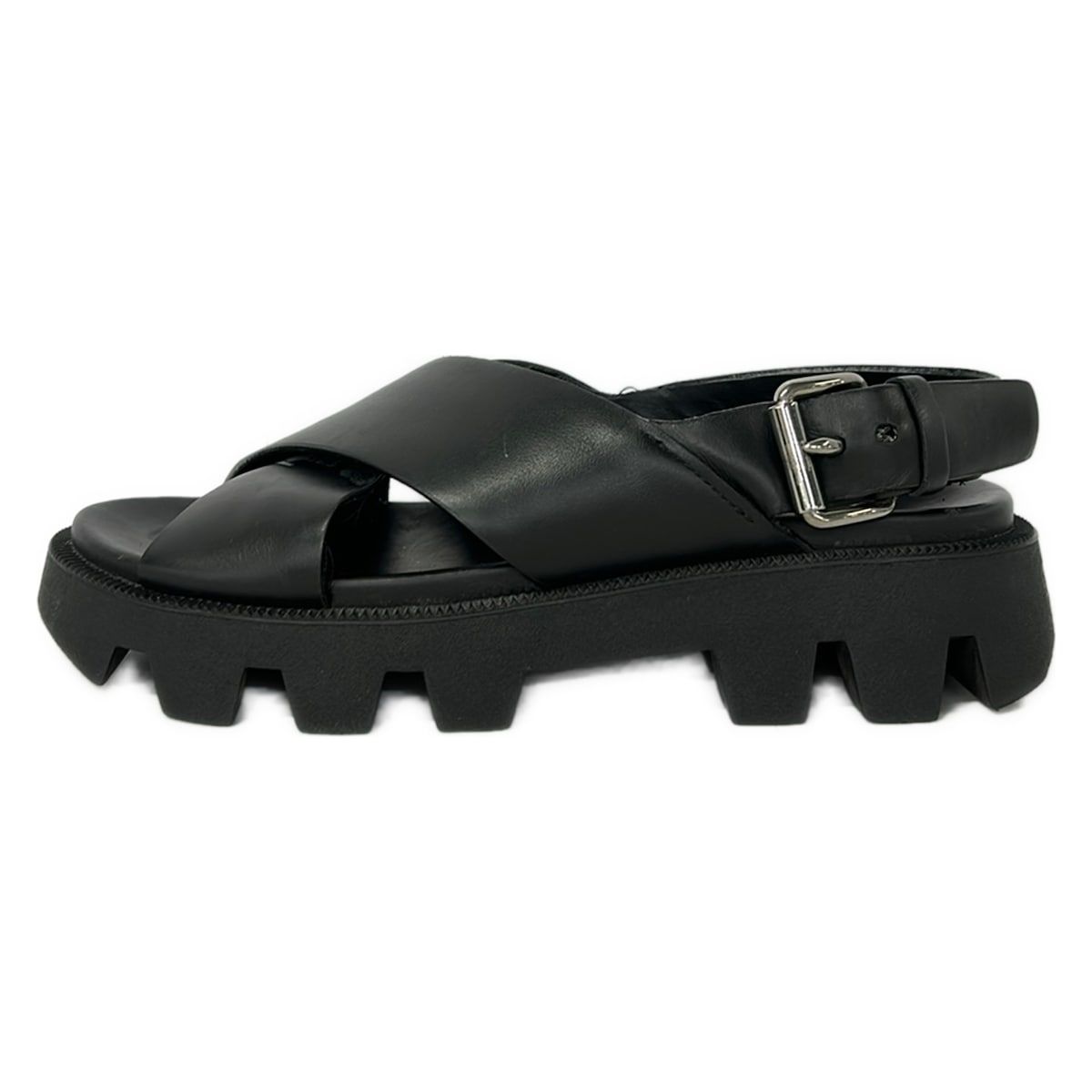 Prada Sandals 35 Black Leather