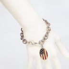 Tiffany & Co 925 Stars and Stripes Oval Tag Chain Bracelet — view 8