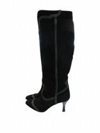 Hermes Long Boots Suede Black — view 2