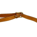 Celine Shoulder Bag Macadam Pattern Dark Brown Leather — view 9