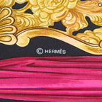 Hermes Carre 90 Etriers Stirrup Scarf Black Multicolor Silk — view 4