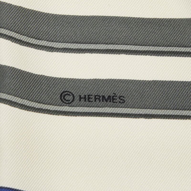 Hermes Carre 90 Brides de Gala Ceremony Bridle Scarf White Multicolor Silk — view 4
