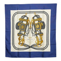 Hermes Carre 90 Brides de Gala Ceremony Bridle Scarf White Multicolor Silk