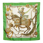 Hermes Carre 90 le Timbalier Timpani Player Scarf Multicolor Silk