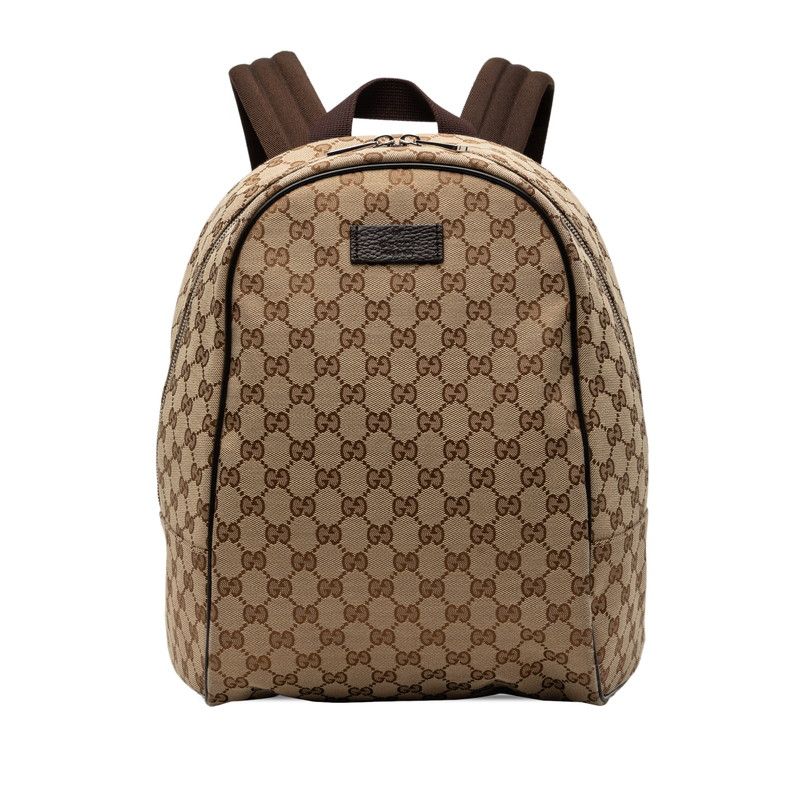 Gucci GG Canvas Backpack Beige Brown