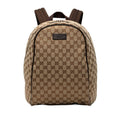 Gucci GG Canvas Backpack Beige Brown