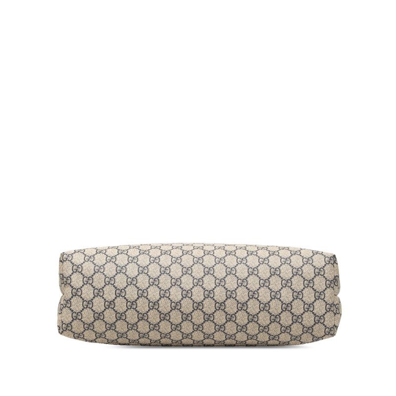 Gucci GG Supreme Sherry Line Tote Shoulder Bag Beige Brown Leather — view 3