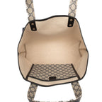 Gucci GG Supreme Sherry Line Tote Shoulder Bag Beige Brown Leather — view 6