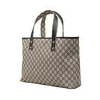Gucci GG Supreme Sherry Line Tote Shoulder Bag Beige Brown Leather — view 2