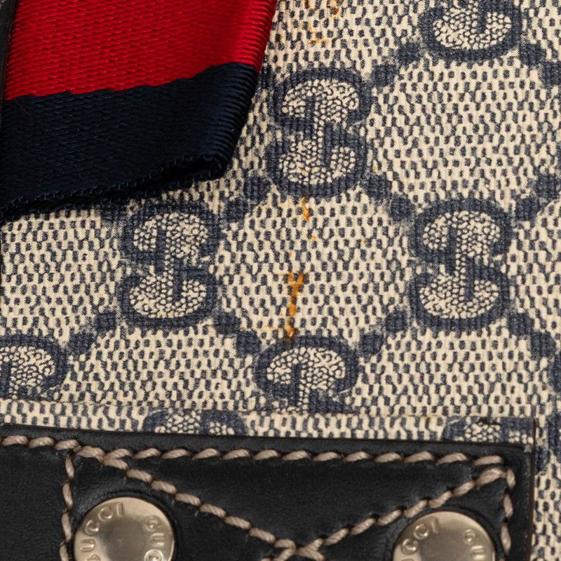 Gucci GG Supreme Sherry Line Tote Shoulder Bag Beige Brown Leather — view 4