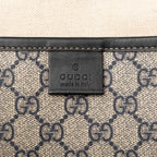 Gucci GG Supreme Sherry Line Tote Shoulder Bag Beige Brown Leather — view 7