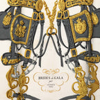 Hermes Carre 90 Brides de Gala Ceremonial Bridle Scarf Large Blue Multicolor — view 2