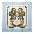 Hermes Carre 90 Brides de Gala Ceremonial Bridle Scarf Large Blue Multicolor