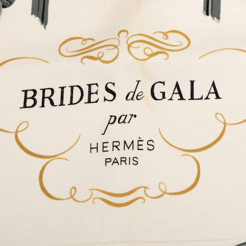 Hermes Carre 90 Brides de Gala Ceremonial Bridle Scarf Large Blue Multicolor — view 3