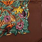 Hermes Carre 90 Jungle Love Scarf Large Brown Silk — view 6