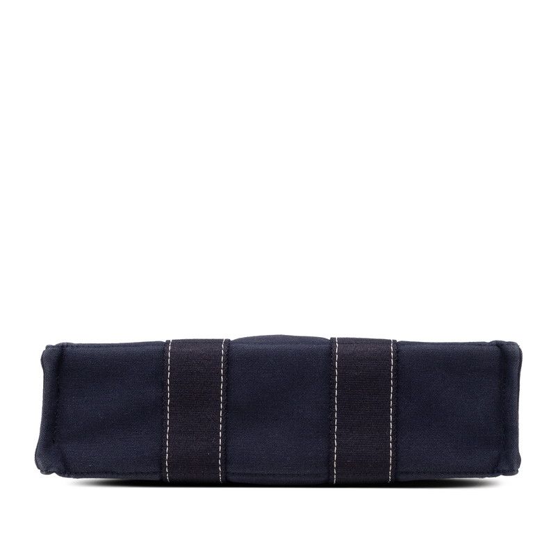 Hermes Fourre Tout PM Handbag Navy Canvas — view 3