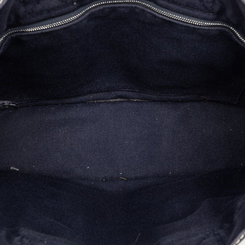 Hermes Fourre Tout PM Handbag Navy Canvas — view 4