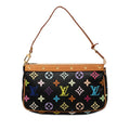 Louis Vuitton Monogram Multicolor Pochette Accessoire Handbag Black Noir Leather