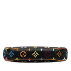 Louis Vuitton Monogram Multicolor Pochette Accessoire Handbag Black Noir Leather — view 3