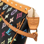 Louis Vuitton Monogram Multicolor Pochette Accessoire Handbag Black Noir Leather — view 5