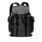Louis Vuitton Monogram Eclipse Christopher Backpack Black Gray Leather
