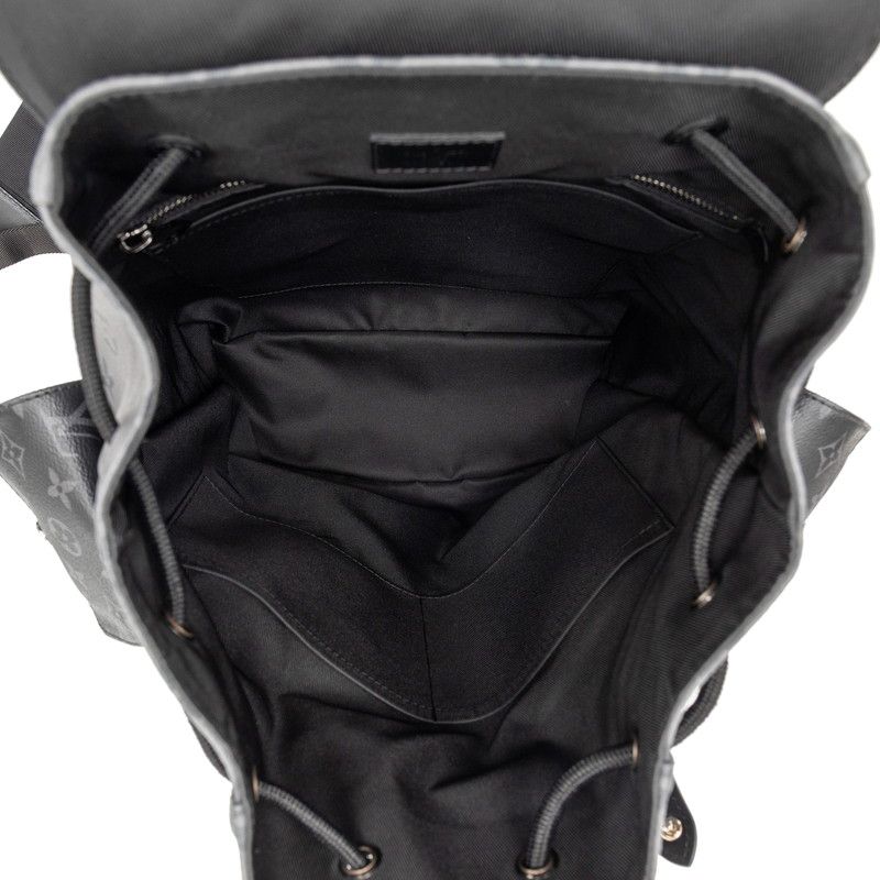 Louis Vuitton Monogram Eclipse Christopher Backpack Black Gray Leather — view 4