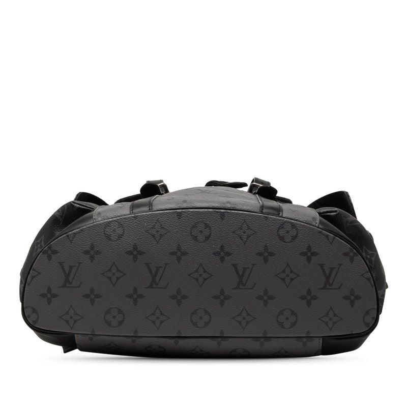 Louis Vuitton Monogram Eclipse Christopher Backpack Black Gray Leather — view 3