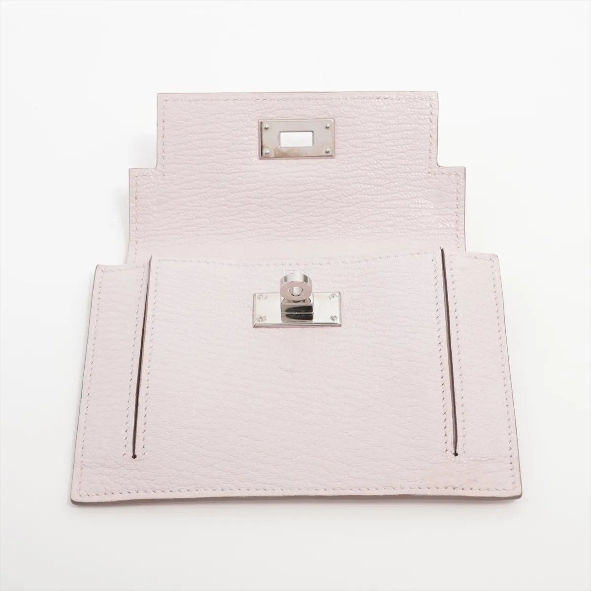 Hermes Kelly Pocket Compact Chevre Mysore Leather Wallet — view 3