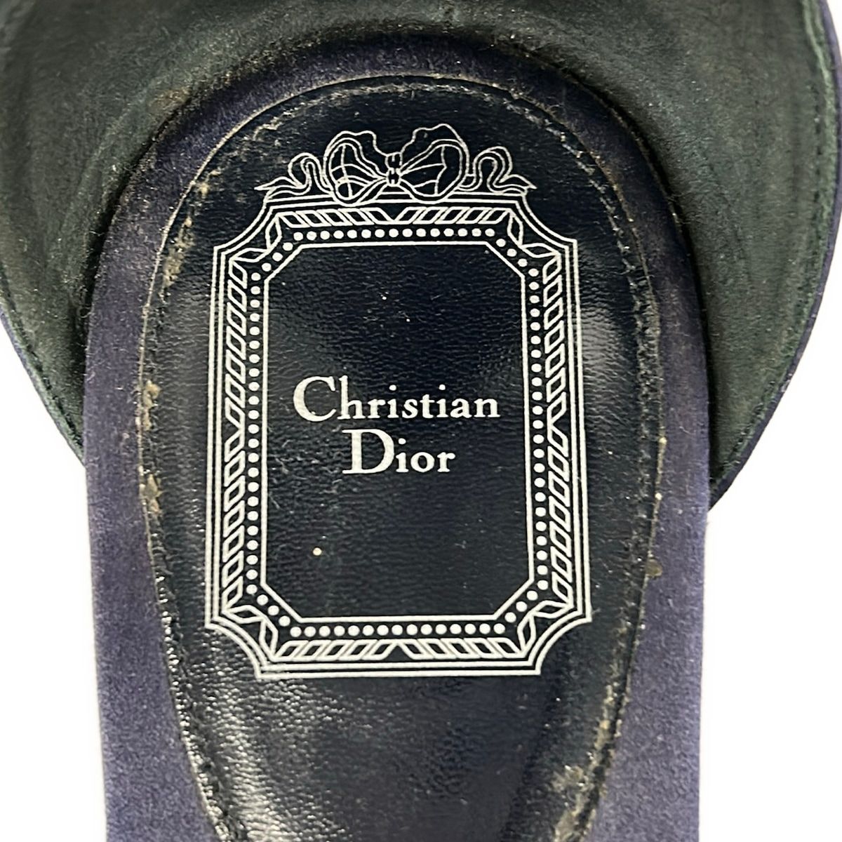 Dior Sandals 40 D Navy Star Rhinestone — view 5