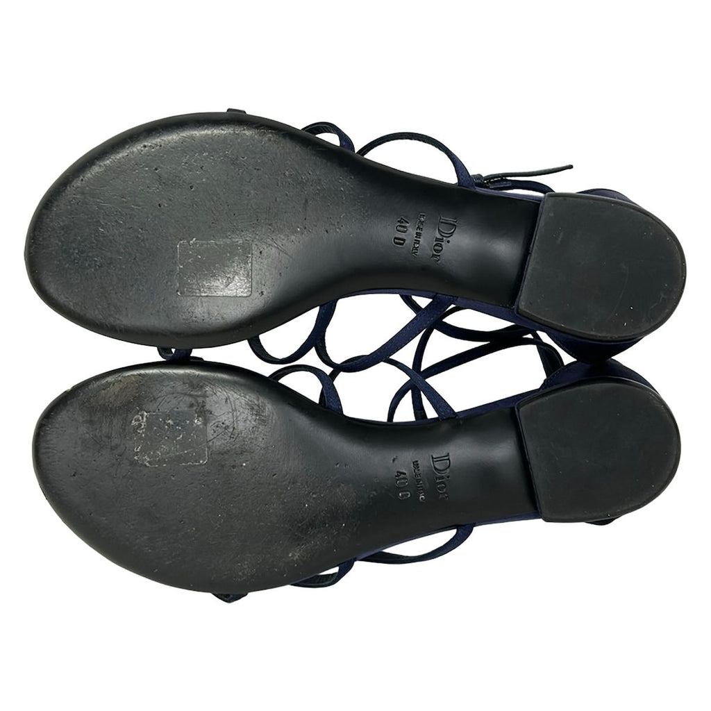 Dior Sandals 40 D Navy Star Rhinestone — view 4