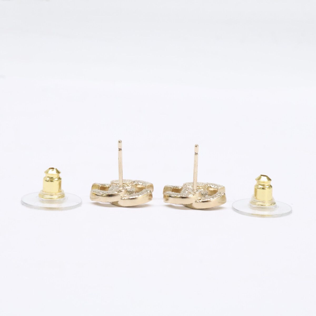 Chanel CC Logo Rhinestone Stud Earring — view 5