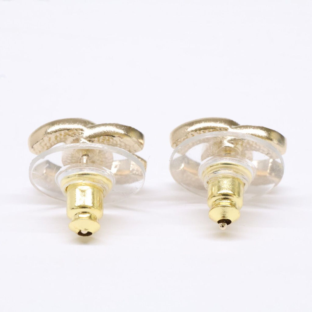 Chanel CC Logo Rhinestone Stud Earring — view 3