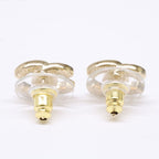 Chanel CC Logo Rhinestone Stud Earring — view 3
