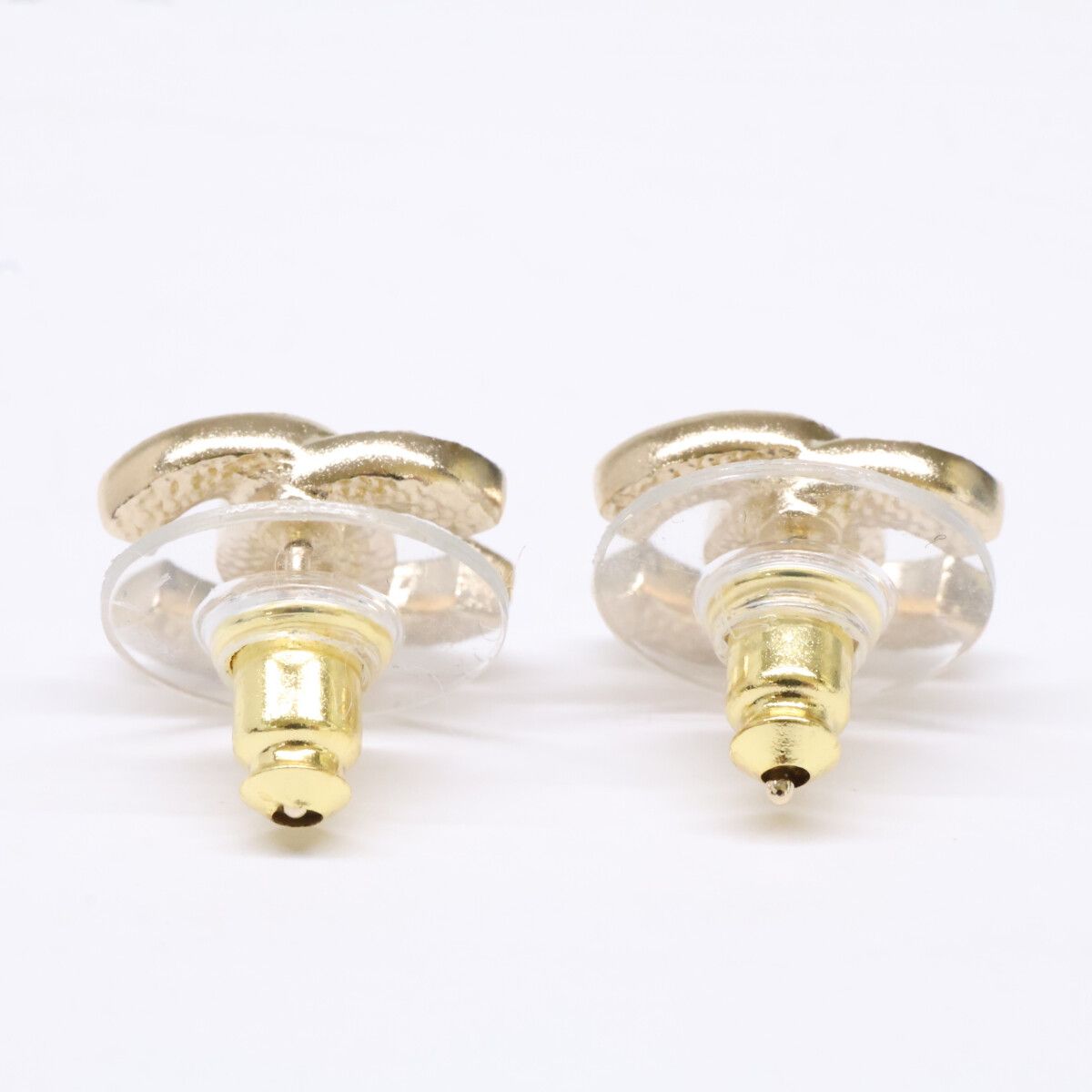 Chanel CC Logo Rhinestone Stud Earring — view 3