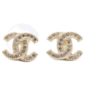Chanel CC Logo Rhinestone Stud Earring