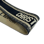 Dior Embroidered Belt Navy — view 4