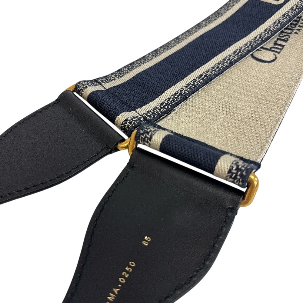Dior Embroidered Belt Navy — view 3