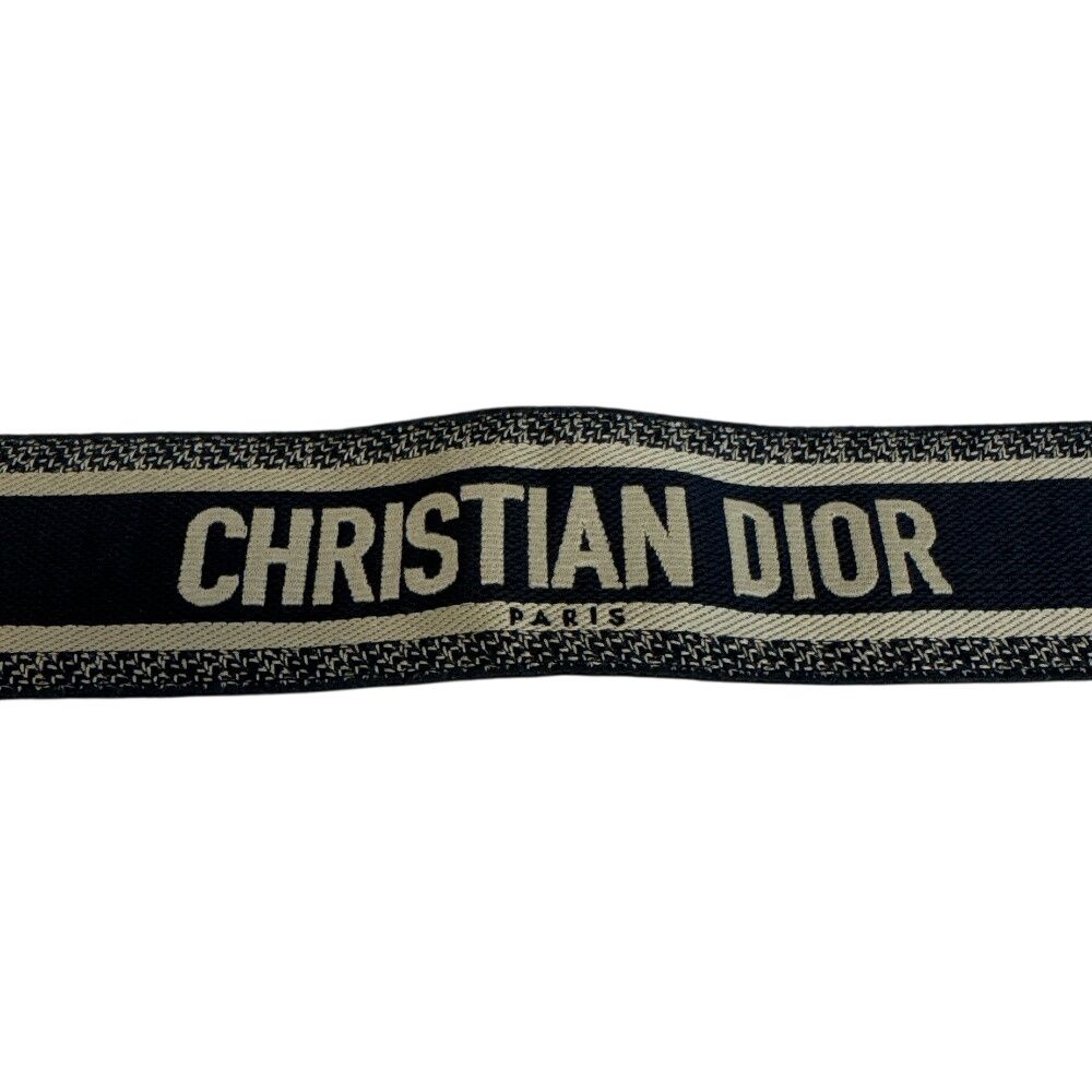 Dior Embroidered Belt Navy — view 5