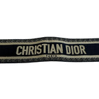 Dior Embroidered Belt Navy — view 5