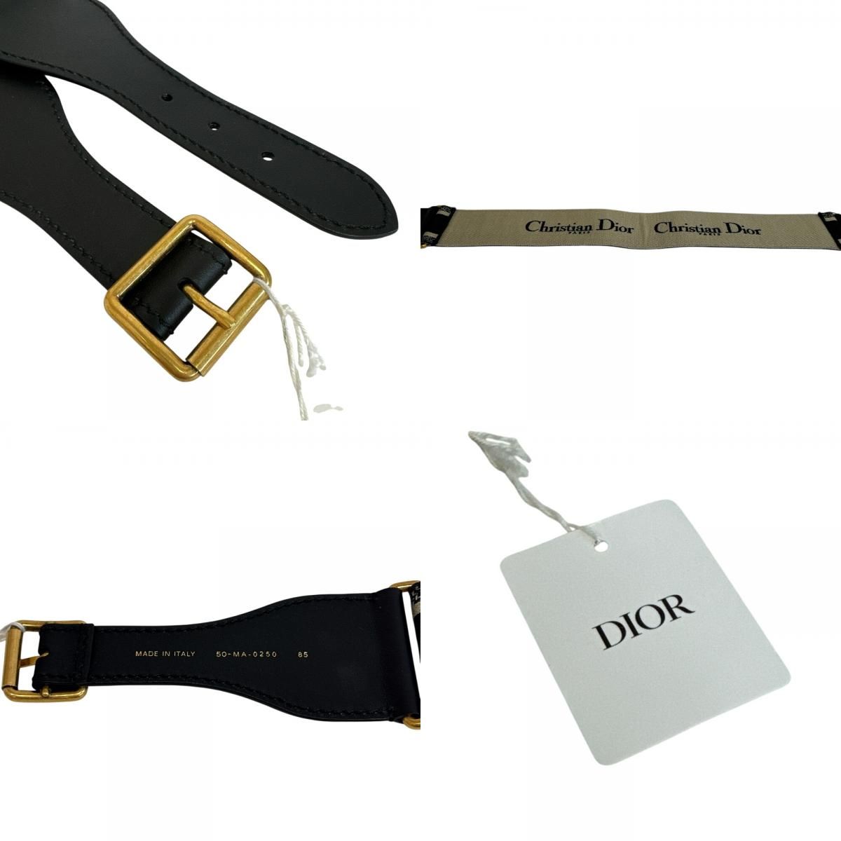 Dior Embroidered Belt Navy — view 8