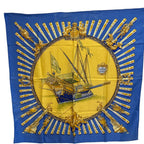Hermes Carre 90 la Marine a Rames Scarf — view 2