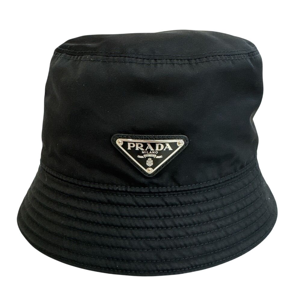 Prada Bucket Hat 57 Logo Triangle Plate