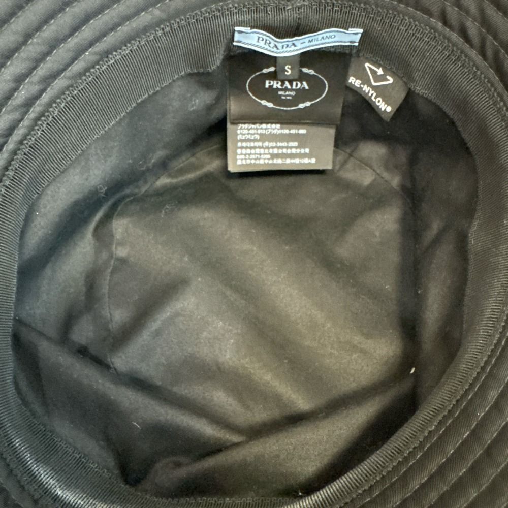 Prada Bucket Hat 57 Logo Triangle Plate — view 7