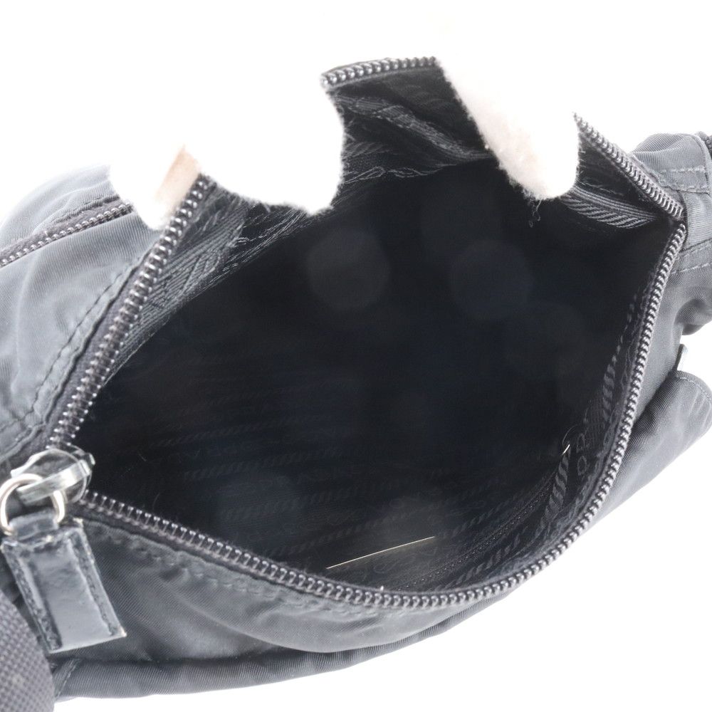 Prada Tessuto Nylon Triangle Logo Shoulder Bag Crossbody Messenger Black — view 7