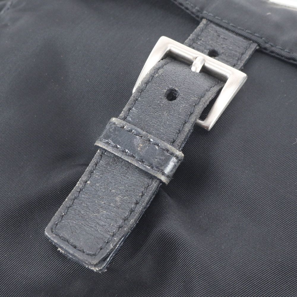 Prada Tessuto Nylon Triangle Logo Shoulder Bag Crossbody Messenger Black — view 8