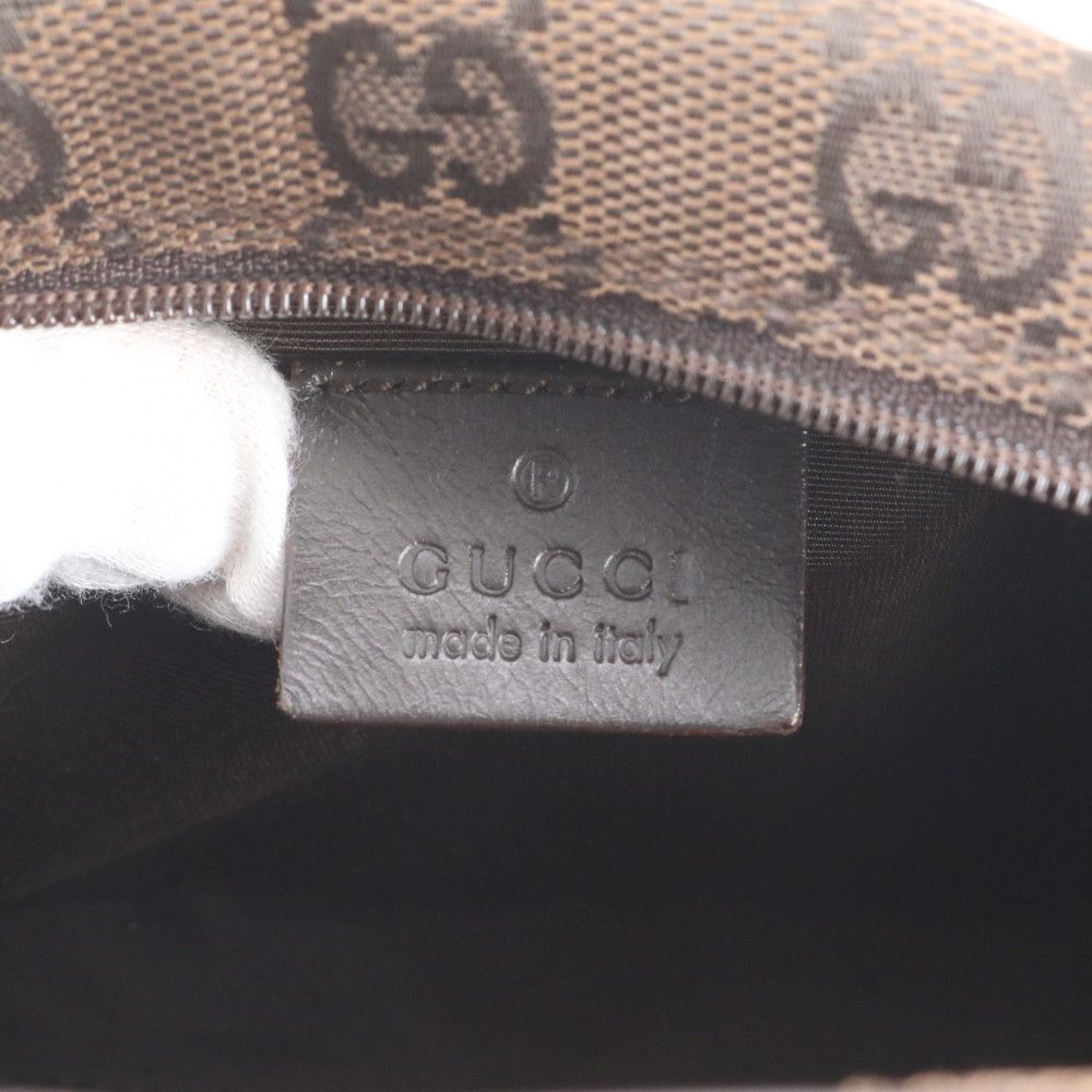Gucci GG Canvas Shoulder Bag Tote Hand Brown — view 8