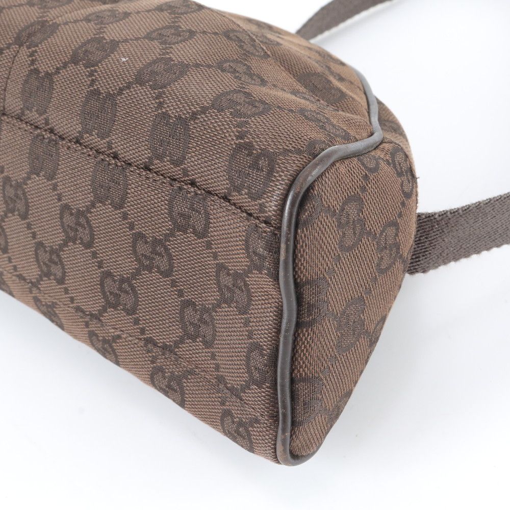 Gucci GG Canvas Shoulder Bag Tote Hand Brown — view 4
