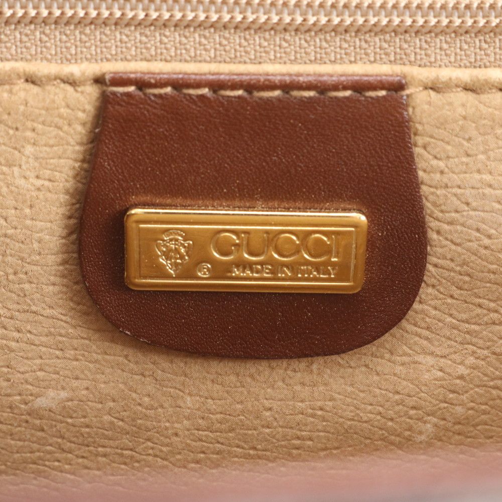 Gucci Vintage GG Canvas Shoulder Bag Crossbody Brown — view 8